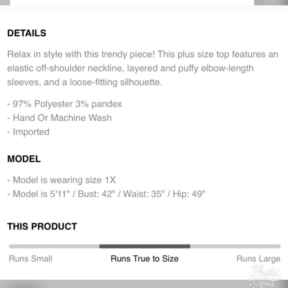 NEW PLUS [1X Left] Lavender Off-Shoulder top - Picture 7 of 8